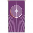  Purple Printed Inside Banner - Passion Motif - Raytex Fabric 