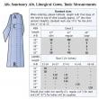  Off-White Washable Monastic Style Full Gown - Roll Collar - Leo Fabric 