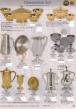  Flagon/Jug/Pitcher - Pewter/Gold Plated - Grapes Design 