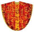  Red Gothic Chasuble Set - Pentecost - Brody Fabric - 4 Colors 