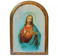  SACRED HEART OF JESUS WOODEN ARCHED PLAQUE 