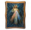  DIVINE MERCY SPANISH WOODEN ARCHED PLAQUE 