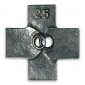  25th Anniversary Silver Wall Cross - 2 3/4" x 2 3/4" 