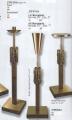  Processional High Polish Finish Bronze Paschal Candlestick w/Dark Oak Column & Base: 2754 Style - 1 15/16" Socket 