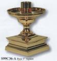  Satin Finish Bronze Altar Candlestick (A): 9936 Style - 5" Ht 