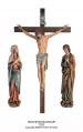  Crucifixion Group w/Cross - 3/4 Relief in Linden Wood, 60"H 