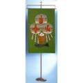  Banner Stand | 105" | Steel | For Banners Up To 36" W | Round Base 