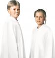  White Washable Choir/Server Alb - Hood or Collar - Terlenka Fabric 