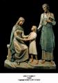  Holy Family Statue 3/4 Relief in Linden Wood, 36"H 