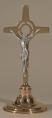  High Polish Finish Bronze Altar Crucifix: 2034 Style - 14" Ht 