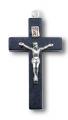  BLACK ROSARY CRUCIFIX WITH METAL CORPUS (25 PC) 