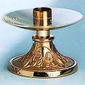  Altar Candlestick | 4-1/2" | Brass Or Bronze | Round Base & Column 