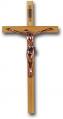  13" OAK CROSS WITH ANTIQUE COPPER PLATED CORPUS 