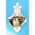  Holy Water Font | Wall Mount | 8" x 12" | Bronze | Simple Cross 