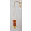  Satin Finish Bronze Hanging Sanctuary Lamp With Bracket: 2515 Style - 11" Dia 