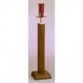  Satin Finish Bronze Floor Sanctuary Lamp w/Wood Column (B): 2828 Style - 48" Ht 