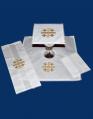  Jerusalem Cross Embroidered Pall Cover & Insert Only w/Lace Edging: 53% Linen/47% Cotton 