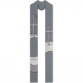 Grey Overlay Stole - Athos Fabric 