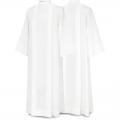  White Washable Choir/Server Ecumate Alb - Pleats & Zipper - Terlenka Fabric 