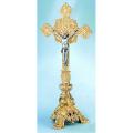  Altar Crucifix | 25" | Brass Or Bronze | Footed Base | Budded Cross 