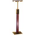  Flower Stand | 9" | Bronze Or Brass | Wood Column | Adjustable 