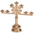  Altar Candelabra | 5 Lite | Bronze Or Brass | Fixed Arm | Round Base 