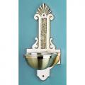  Holy Water Font | Wall Mount | 7" x 16" | Bronze Or Brass | Grape & Leaf 