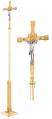  Processional Crucifix | 93" | Bronze Or Brass | Embellished Cross 