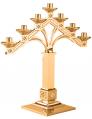  Altar Candelabra | 5 Lite | Bronze Or Brass | Fixed Arm | Square Base 
