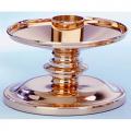  Altar Candlestick | 4" | Brass Or Bronze | Round Base 