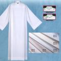  Front Wrap Adult/Clergy Alb With Buttons (Flax/Poly Blend) 