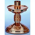  Altar Candlestick | 6" | Brass Or Bronze | Round Base & Column 
