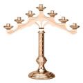  Altar Candelabra | 5 Lite | Bronze Or Brass | Fixed Arm | Round Base 