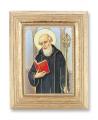  ST. BENEDICT GOLD STAMPED PRINT IN GOLD FRAME 