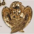  High Polish Finish Bronze "Cherub Angel" Symbol/Emblem: 5170 Style - 7" Ht 