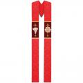  Red Overlay Stole - Duomo Fabric 