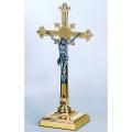 Altar Crucifix | 17" | Brass Or Bronze | Square Base | Budded Cross 