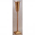  Standing Altar Vase |12" | Bronze Or Brass | Adjustable Height | Square Base 