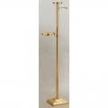  Thurible Incense Boat & Aspersorium Stand | Bronze Or Brass | 2 Shelves | 2 Hooks | Square Base 