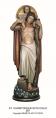  St. Christopher Statue w/Jesus Statue in Linden Wood, 36" & 60"H 