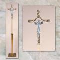  "Risen Christ" Satin Finish Floor Bronze Processional Cross/Crucifix: 6351 Style 