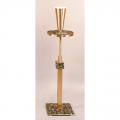  Satin Finish Bronze Adjustable Pedestal Stand: 6351 Style - 30" to 51" Ht 