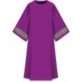  Purple "Assisi" Deacon Dalmatic - Woven Orphrey - Elias Fabric 