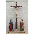  Crucifixion Group Statues in Linden Wood, 18" - 56"H 