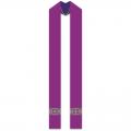  Purple "Assisi" Overlay Stole - No Decoration - Elias Fabric 