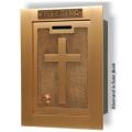  Satin Finish Bronze Offering Box: 8122 Style - 9.5" Ht 