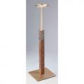  Processional High Polish Finish Bronze Paschal Candlestick w/Wood Column: 8220 Style 
