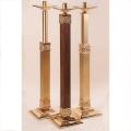  Processional Combination Finish Floor Bronze Candlestick w/Wood Column: 9035 Style: 1 1/2" Socket - 44" Ht 