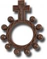  BROWN PLASTIC ROSARY RING (25 pc) 