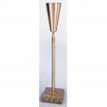  High Polish Finish Adjustable Standing Bronze Flower Vase: 9725 Style - 44" to 64" Ht 